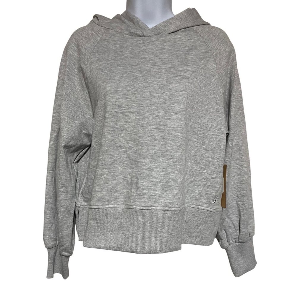 Asics Womens Relaxed Fit Fleece Pullover Hoodie Size Small Gray Athleisure